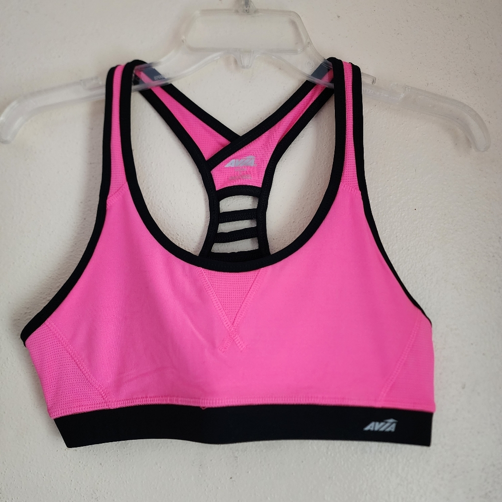 Avia Athletic sports Bra Women's Racerback workout Gym Sleeveless